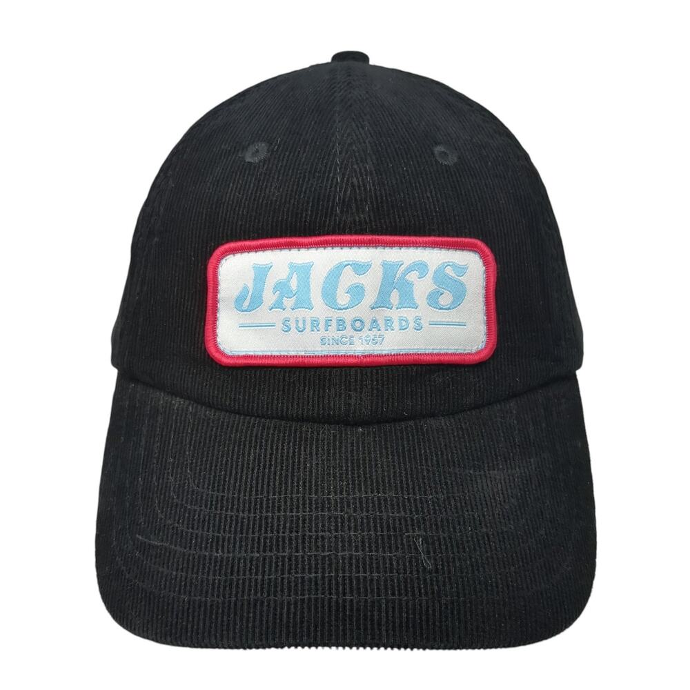 Jacks Surfboards Slideback Baseball Cap Black One Size Adjustable Embroidered